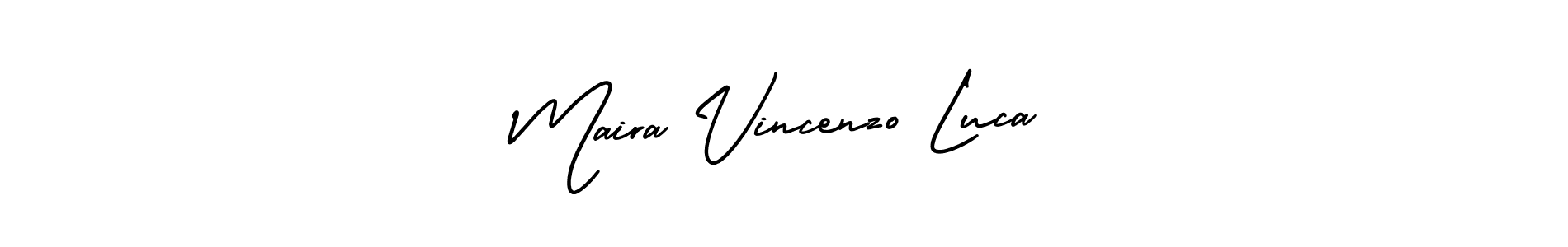 Make a short Maira Vincenzo Luca signature style. Manage your documents anywhere anytime using AmerikaSignatureDemo-Regular. Create and add eSignatures, submit forms, share and send files easily. Maira Vincenzo Luca signature style 3 images and pictures png