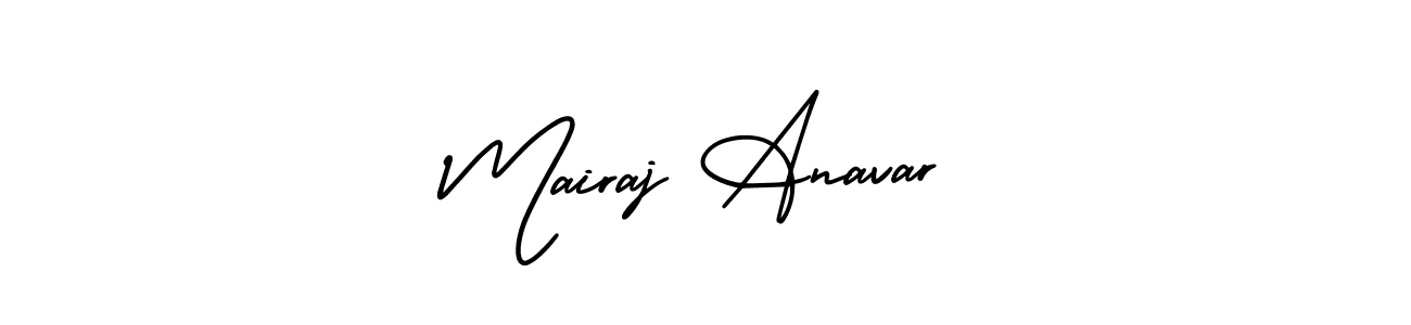 AmerikaSignatureDemo-Regular is a professional signature style that is perfect for those who want to add a touch of class to their signature. It is also a great choice for those who want to make their signature more unique. Get Mairaj Anavar name to fancy signature for free. Mairaj Anavar signature style 3 images and pictures png