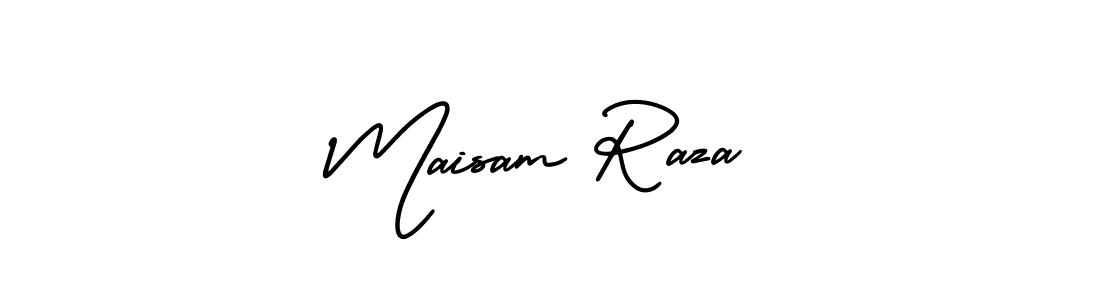 How to make Maisam Raza name signature. Use AmerikaSignatureDemo-Regular style for creating short signs online. This is the latest handwritten sign. Maisam Raza signature style 3 images and pictures png