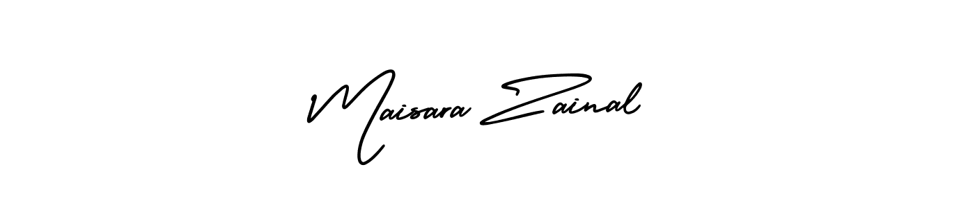 How to make Maisara Zainal signature? AmerikaSignatureDemo-Regular is a professional autograph style. Create handwritten signature for Maisara Zainal name. Maisara Zainal signature style 3 images and pictures png
