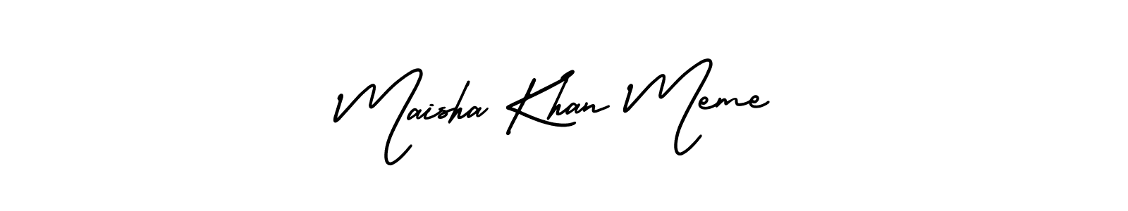 Similarly AmerikaSignatureDemo-Regular is the best handwritten signature design. Signature creator online .You can use it as an online autograph creator for name Maisha Khan Meme. Maisha Khan Meme signature style 3 images and pictures png