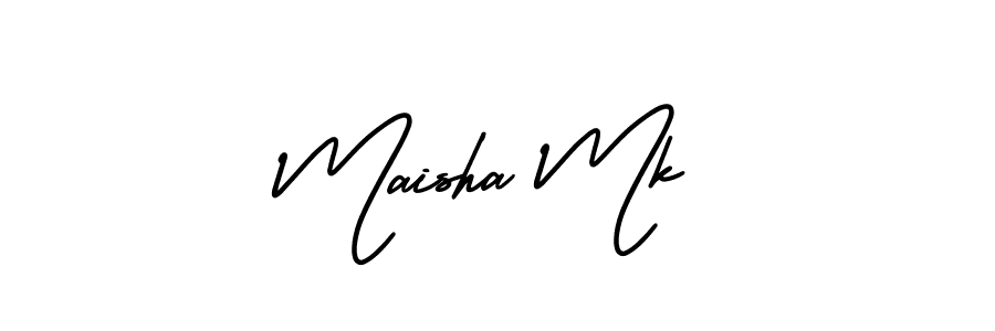 Make a beautiful signature design for name Maisha Mk. With this signature (AmerikaSignatureDemo-Regular) style, you can create a handwritten signature for free. Maisha Mk signature style 3 images and pictures png