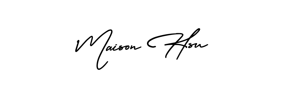 AmerikaSignatureDemo-Regular is a professional signature style that is perfect for those who want to add a touch of class to their signature. It is also a great choice for those who want to make their signature more unique. Get Maison Hsu name to fancy signature for free. Maison Hsu signature style 3 images and pictures png