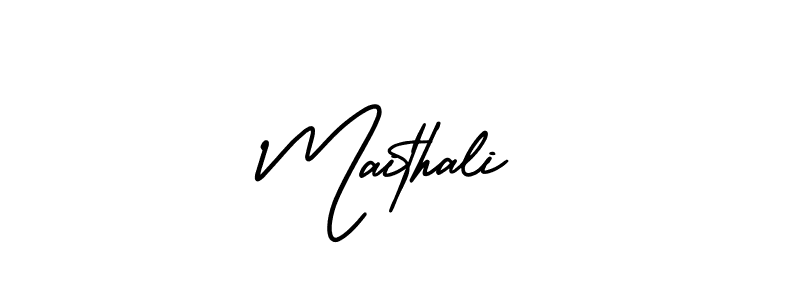 Also You can easily find your signature by using the search form. We will create Maithali name handwritten signature images for you free of cost using AmerikaSignatureDemo-Regular sign style. Maithali signature style 3 images and pictures png