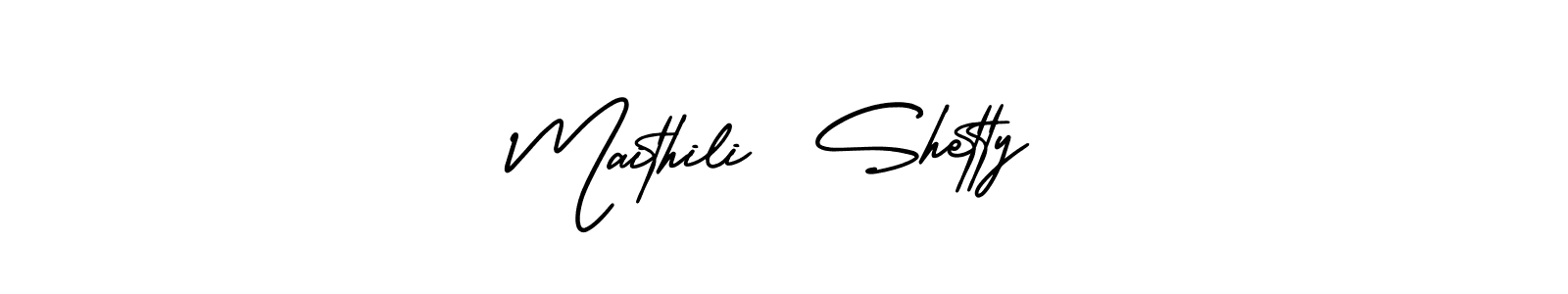 How to make Maithili  Shetty signature? AmerikaSignatureDemo-Regular is a professional autograph style. Create handwritten signature for Maithili  Shetty name. Maithili  Shetty signature style 3 images and pictures png
