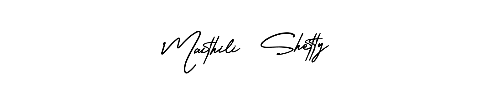 This is the best signature style for the Maithili  Shetty name. Also you like these signature font (AmerikaSignatureDemo-Regular). Mix name signature. Maithili  Shetty signature style 3 images and pictures png