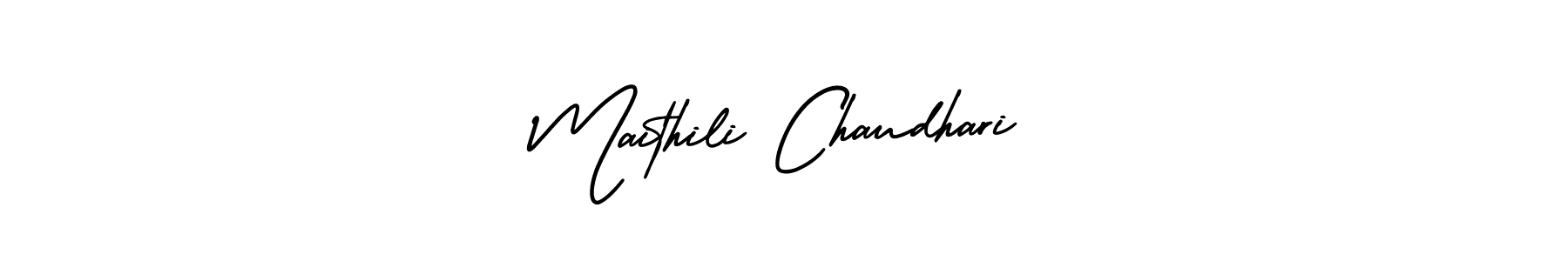 Create a beautiful signature design for name Maithili Chaudhari. With this signature (AmerikaSignatureDemo-Regular) fonts, you can make a handwritten signature for free. Maithili Chaudhari signature style 3 images and pictures png