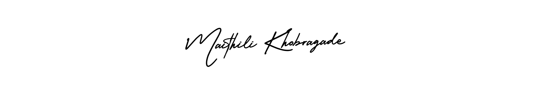 Also You can easily find your signature by using the search form. We will create Maithili Khobragade name handwritten signature images for you free of cost using AmerikaSignatureDemo-Regular sign style. Maithili Khobragade signature style 3 images and pictures png