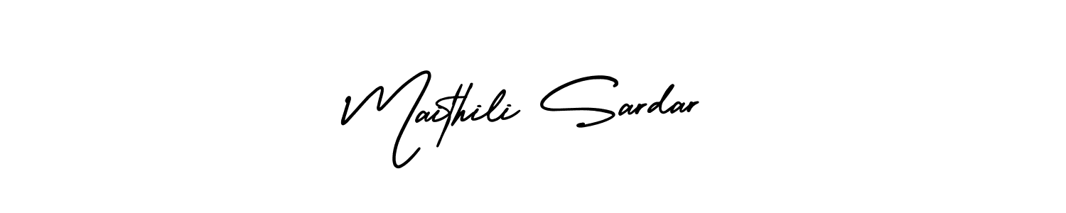 How to make Maithili Sardar name signature. Use AmerikaSignatureDemo-Regular style for creating short signs online. This is the latest handwritten sign. Maithili Sardar signature style 3 images and pictures png