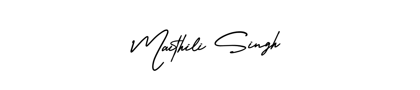 This is the best signature style for the Maithili Singh name. Also you like these signature font (AmerikaSignatureDemo-Regular). Mix name signature. Maithili Singh signature style 3 images and pictures png