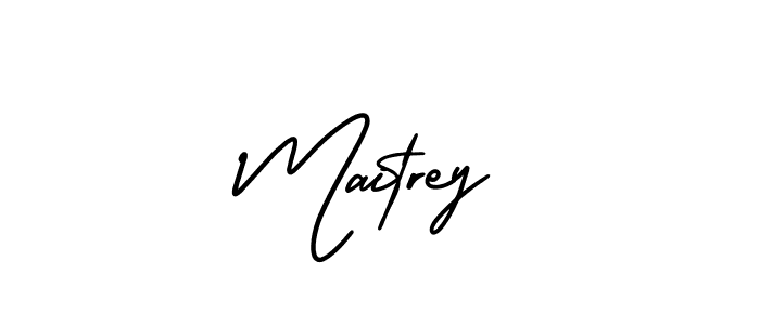 Design your own signature with our free online signature maker. With this signature software, you can create a handwritten (AmerikaSignatureDemo-Regular) signature for name Maitrey. Maitrey signature style 3 images and pictures png