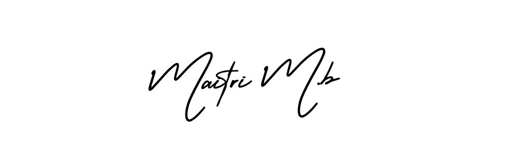 It looks lik you need a new signature style for name Maitri M.b. Design unique handwritten (AmerikaSignatureDemo-Regular) signature with our free signature maker in just a few clicks. Maitri M.b signature style 3 images and pictures png