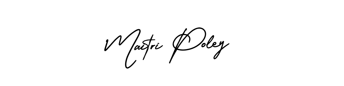 Best and Professional Signature Style for Maitri Poley. AmerikaSignatureDemo-Regular Best Signature Style Collection. Maitri Poley signature style 3 images and pictures png