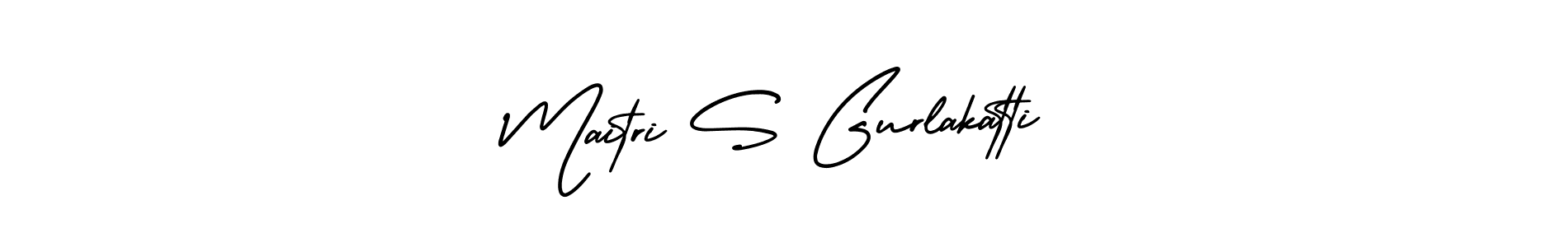 It looks lik you need a new signature style for name Maitri S Gurlakatti. Design unique handwritten (AmerikaSignatureDemo-Regular) signature with our free signature maker in just a few clicks. Maitri S Gurlakatti signature style 3 images and pictures png