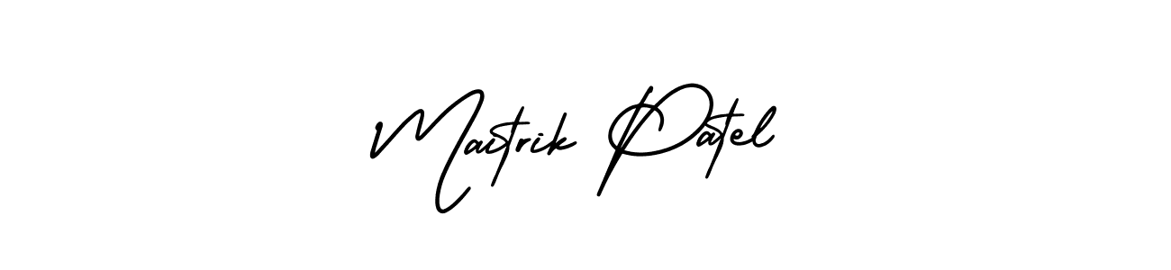 Create a beautiful signature design for name Maitrik Patel. With this signature (AmerikaSignatureDemo-Regular) fonts, you can make a handwritten signature for free. Maitrik Patel signature style 3 images and pictures png