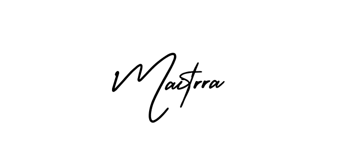 You should practise on your own different ways (AmerikaSignatureDemo-Regular) to write your name (Maitrra) in signature. don't let someone else do it for you. Maitrra signature style 3 images and pictures png