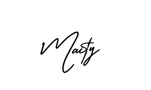 How to make Maity signature? AmerikaSignatureDemo-Regular is a professional autograph style. Create handwritten signature for Maity name. Maity signature style 3 images and pictures png