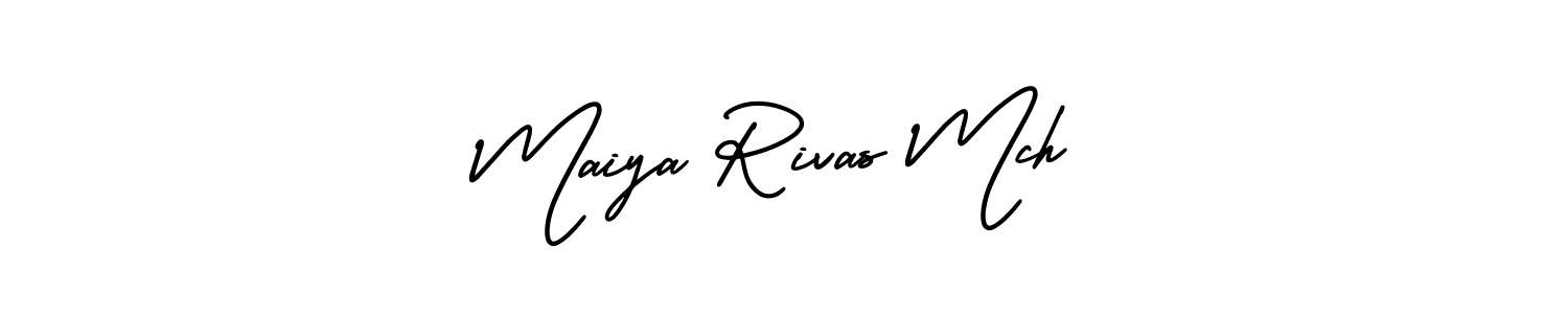 Create a beautiful signature design for name Maiya Rivas Mch. With this signature (AmerikaSignatureDemo-Regular) fonts, you can make a handwritten signature for free. Maiya Rivas Mch signature style 3 images and pictures png