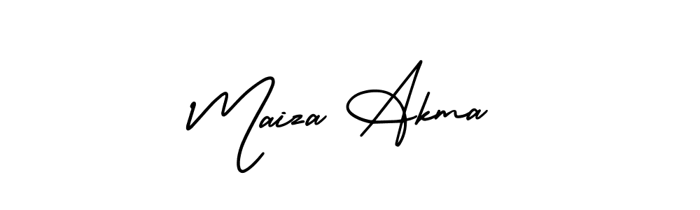 Create a beautiful signature design for name Maiza Akma. With this signature (AmerikaSignatureDemo-Regular) fonts, you can make a handwritten signature for free. Maiza Akma signature style 3 images and pictures png