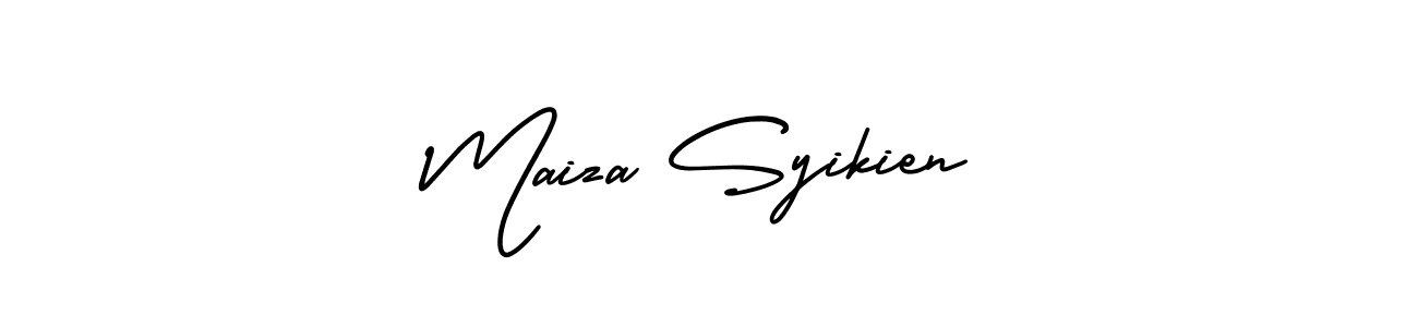 How to Draw Maiza Syikien signature style? AmerikaSignatureDemo-Regular is a latest design signature styles for name Maiza Syikien. Maiza Syikien signature style 3 images and pictures png