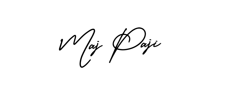How to make Maj Paji signature? AmerikaSignatureDemo-Regular is a professional autograph style. Create handwritten signature for Maj Paji name. Maj Paji signature style 3 images and pictures png