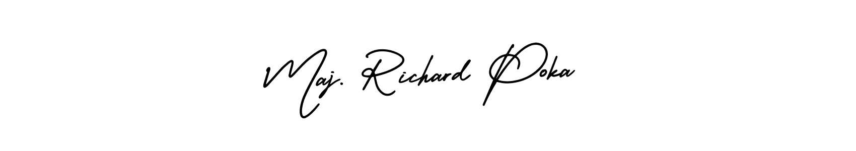 See photos of Maj. Richard Poka official signature by Spectra . Check more albums & portfolios. Read reviews & check more about AmerikaSignatureDemo-Regular font. Maj. Richard Poka signature style 3 images and pictures png