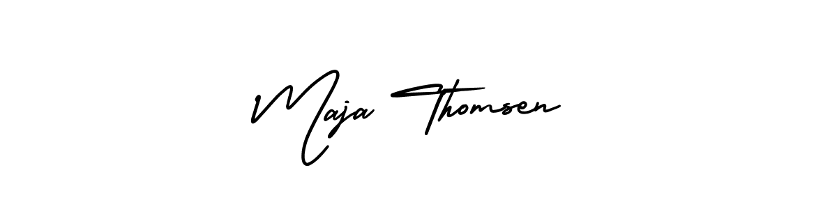 How to make Maja Thomsen signature? AmerikaSignatureDemo-Regular is a professional autograph style. Create handwritten signature for Maja Thomsen name. Maja Thomsen signature style 3 images and pictures png