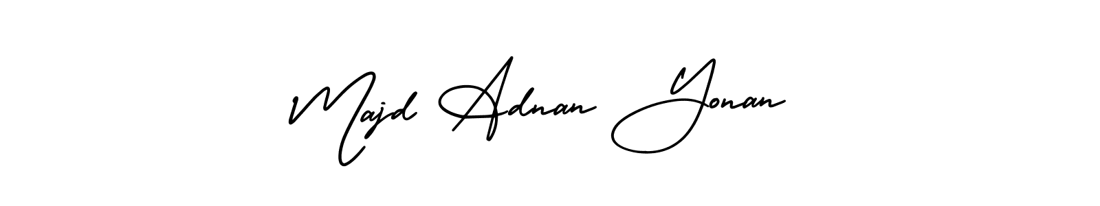 Check out images of Autograph of Majd Adnan Yonan name. Actor Majd Adnan Yonan Signature Style. AmerikaSignatureDemo-Regular is a professional sign style online. Majd Adnan Yonan signature style 3 images and pictures png