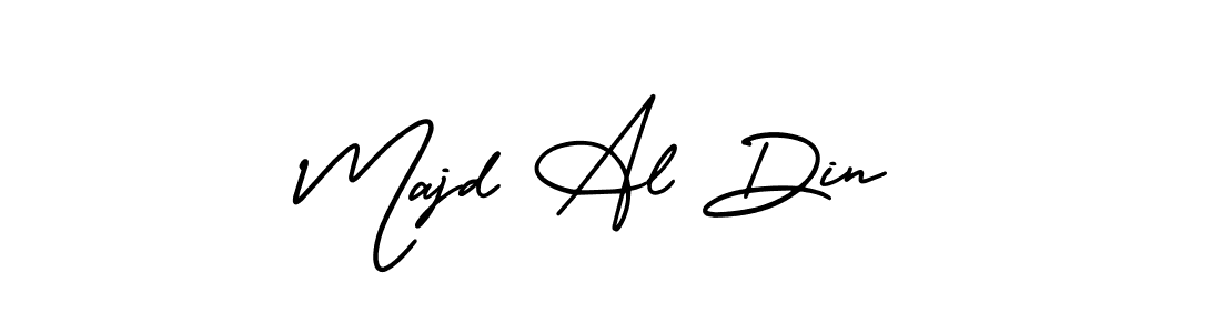 This is the best signature style for the Majd Al Din name. Also you like these signature font (AmerikaSignatureDemo-Regular). Mix name signature. Majd Al Din signature style 3 images and pictures png