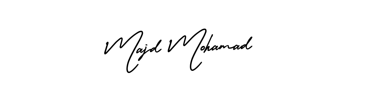 How to make Majd Mohamad name signature. Use AmerikaSignatureDemo-Regular style for creating short signs online. This is the latest handwritten sign. Majd Mohamad signature style 3 images and pictures png