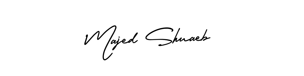 if you are searching for the best signature style for your name Majed Shuaeb. so please give up your signature search. here we have designed multiple signature styles  using AmerikaSignatureDemo-Regular. Majed Shuaeb signature style 3 images and pictures png