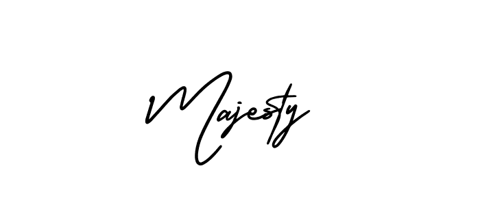 How to make Majesty name signature. Use AmerikaSignatureDemo-Regular style for creating short signs online. This is the latest handwritten sign. Majesty signature style 3 images and pictures png