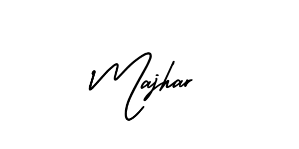 Majhar stylish signature style. Best Handwritten Sign (AmerikaSignatureDemo-Regular) for my name. Handwritten Signature Collection Ideas for my name Majhar. Majhar signature style 3 images and pictures png