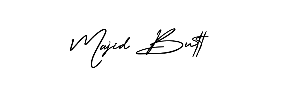 How to make Majid Butt name signature. Use AmerikaSignatureDemo-Regular style for creating short signs online. This is the latest handwritten sign. Majid Butt signature style 3 images and pictures png