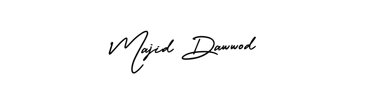 You should practise on your own different ways (AmerikaSignatureDemo-Regular) to write your name (Majid Dawwod) in signature. don't let someone else do it for you. Majid Dawwod signature style 3 images and pictures png