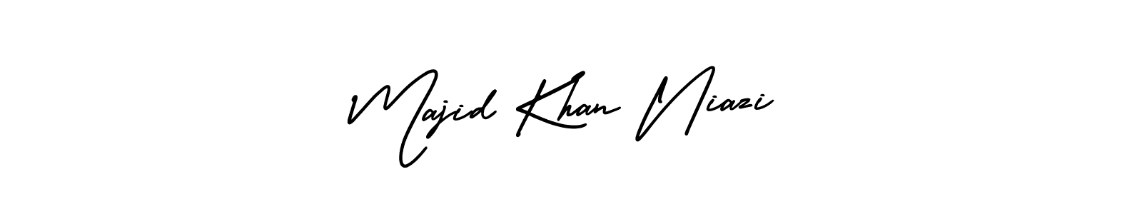 Also You can easily find your signature by using the search form. We will create Majid Khan Niazi name handwritten signature images for you free of cost using AmerikaSignatureDemo-Regular sign style. Majid Khan Niazi signature style 3 images and pictures png