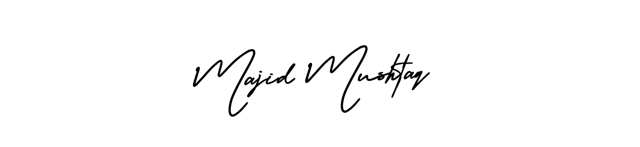 You should practise on your own different ways (AmerikaSignatureDemo-Regular) to write your name (Majid Mushtaq) in signature. don't let someone else do it for you. Majid Mushtaq signature style 3 images and pictures png