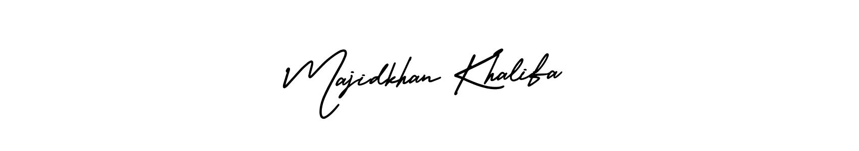 It looks lik you need a new signature style for name Majidkhan Khalifa. Design unique handwritten (AmerikaSignatureDemo-Regular) signature with our free signature maker in just a few clicks. Majidkhan Khalifa signature style 3 images and pictures png