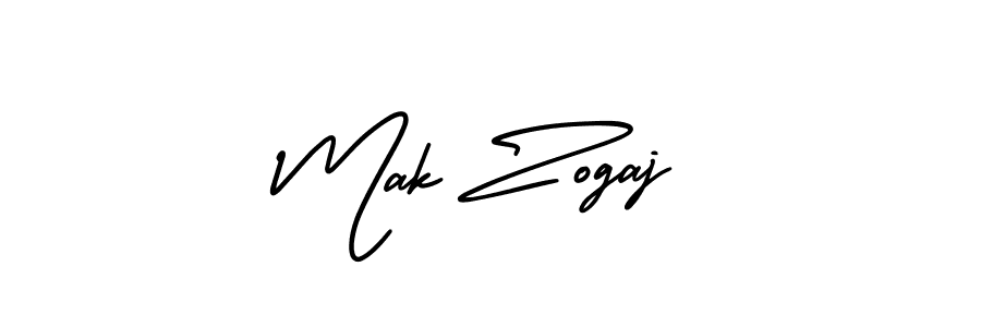 Mak Zogaj stylish signature style. Best Handwritten Sign (AmerikaSignatureDemo-Regular) for my name. Handwritten Signature Collection Ideas for my name Mak Zogaj. Mak Zogaj signature style 3 images and pictures png