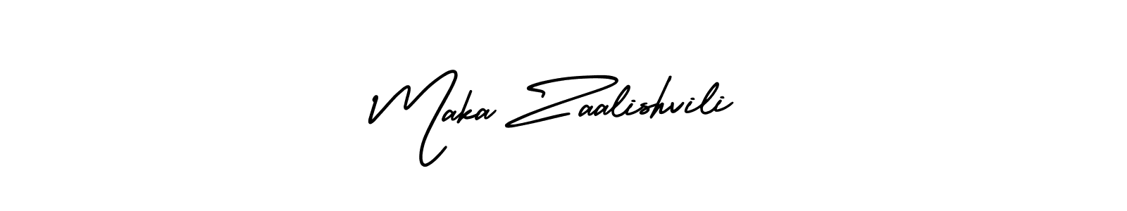 Design your own signature with our free online signature maker. With this signature software, you can create a handwritten (AmerikaSignatureDemo-Regular) signature for name Maka Zaalishvili. Maka Zaalishvili signature style 3 images and pictures png