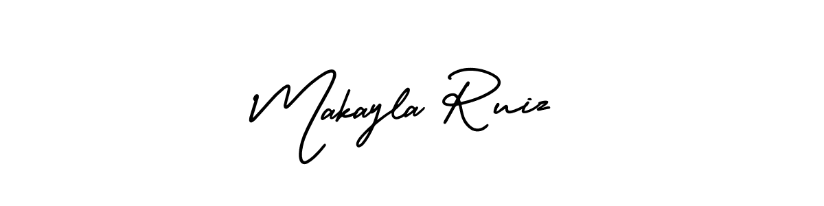 Design your own signature with our free online signature maker. With this signature software, you can create a handwritten (AmerikaSignatureDemo-Regular) signature for name Makayla Ruiz. Makayla Ruiz signature style 3 images and pictures png