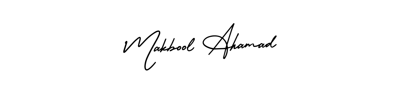 AmerikaSignatureDemo-Regular is a professional signature style that is perfect for those who want to add a touch of class to their signature. It is also a great choice for those who want to make their signature more unique. Get Makbool Ahamad name to fancy signature for free. Makbool Ahamad signature style 3 images and pictures png