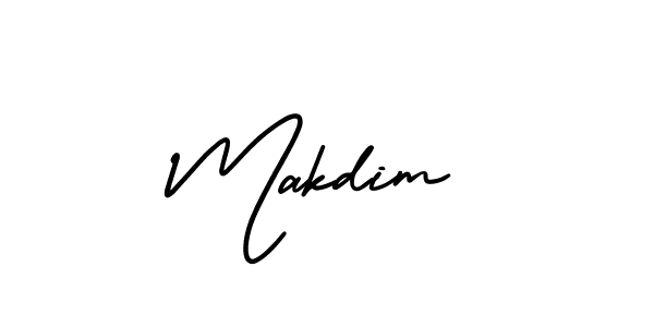 The best way (AmerikaSignatureDemo-Regular) to make a short signature is to pick only two or three words in your name. The name Makdim include a total of six letters. For converting this name. Makdim signature style 3 images and pictures png