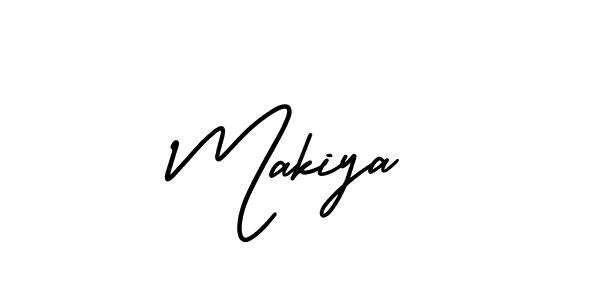 Create a beautiful signature design for name Makiya. With this signature (AmerikaSignatureDemo-Regular) fonts, you can make a handwritten signature for free. Makiya signature style 3 images and pictures png