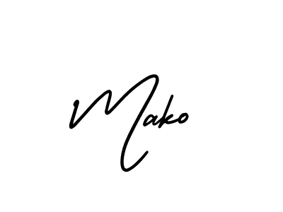The best way (AmerikaSignatureDemo-Regular) to make a short signature is to pick only two or three words in your name. The name Mako include a total of six letters. For converting this name. Mako signature style 3 images and pictures png