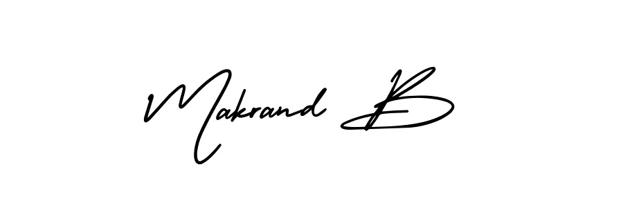 How to Draw Makrand B signature style? AmerikaSignatureDemo-Regular is a latest design signature styles for name Makrand B. Makrand B signature style 3 images and pictures png
