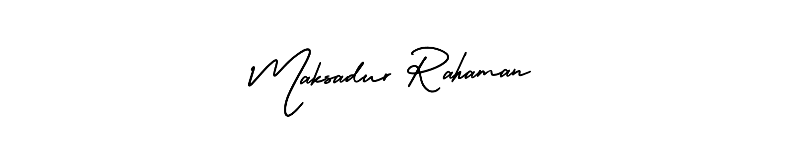 Also You can easily find your signature by using the search form. We will create Maksadur Rahaman name handwritten signature images for you free of cost using AmerikaSignatureDemo-Regular sign style. Maksadur Rahaman signature style 3 images and pictures png