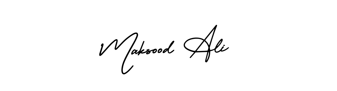 Use a signature maker to create a handwritten signature online. With this signature software, you can design (AmerikaSignatureDemo-Regular) your own signature for name Maksood Ali. Maksood Ali signature style 3 images and pictures png