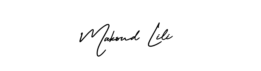 Also we have Maksud Lili name is the best signature style. Create professional handwritten signature collection using AmerikaSignatureDemo-Regular autograph style. Maksud Lili signature style 3 images and pictures png