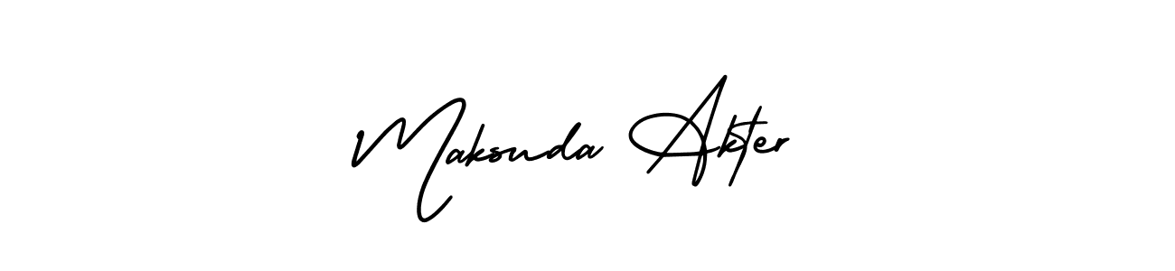 How to Draw Maksuda Akter signature style? AmerikaSignatureDemo-Regular is a latest design signature styles for name Maksuda Akter. Maksuda Akter signature style 3 images and pictures png